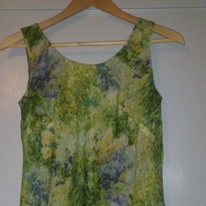 K Petite Green Floral Dress - 8P